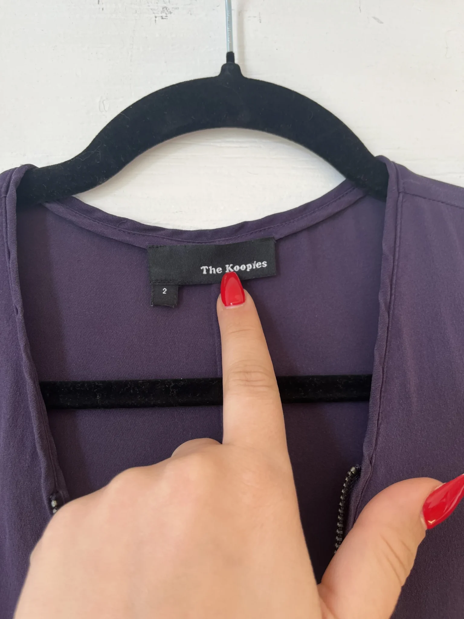 Image for The Kooples silk blouse size 2 purple