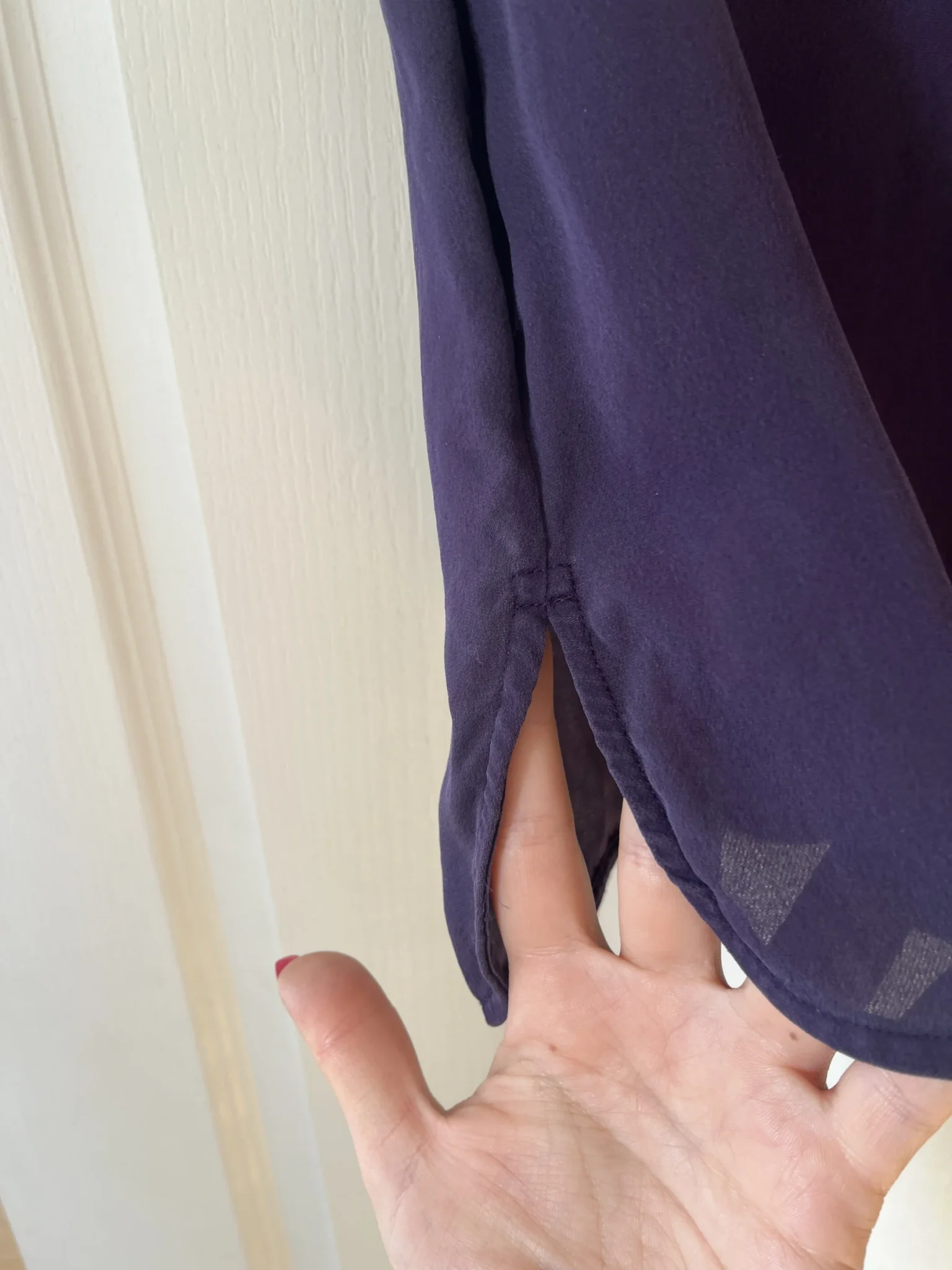 Image for The Kooples silk blouse size 2 purple