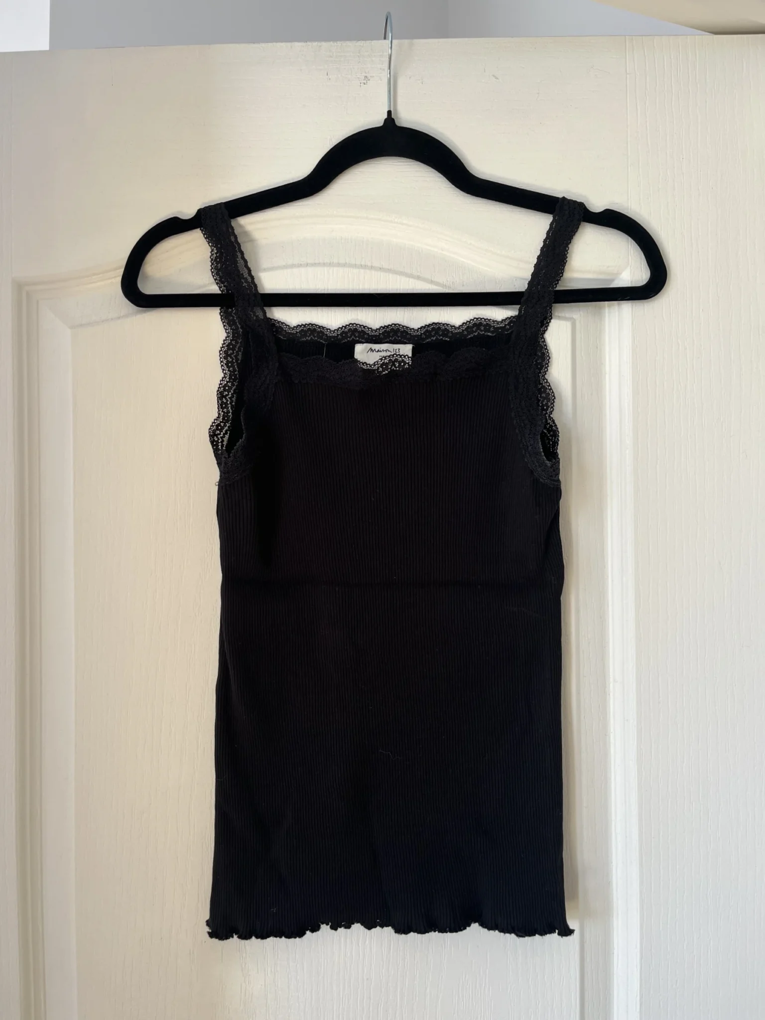 Featured image for Maison123 black lace tank top size S