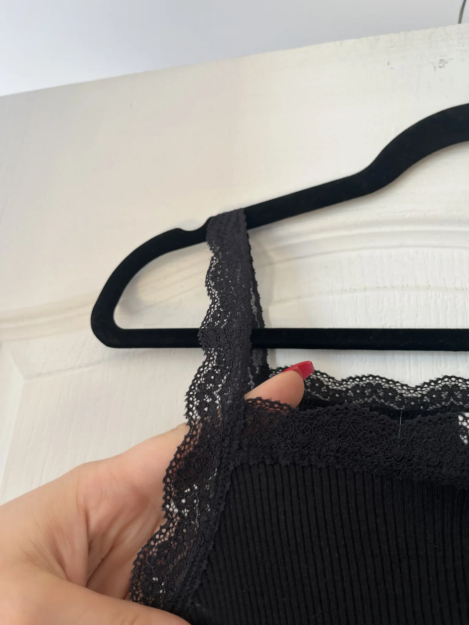 Image for Maison123 black lace tank top size S