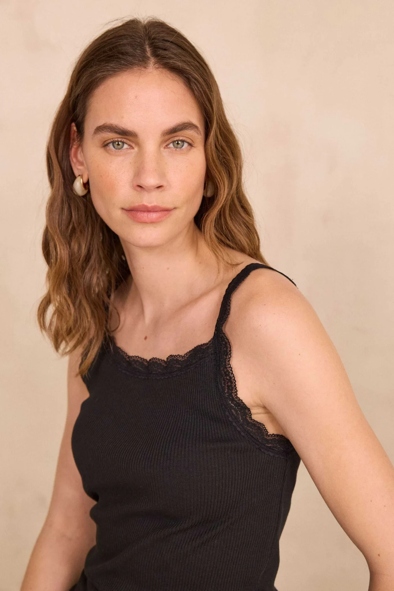 Image for Maison123 black lace tank top size S