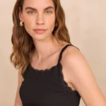 Thumbnail for Maison123 black lace tank top size S