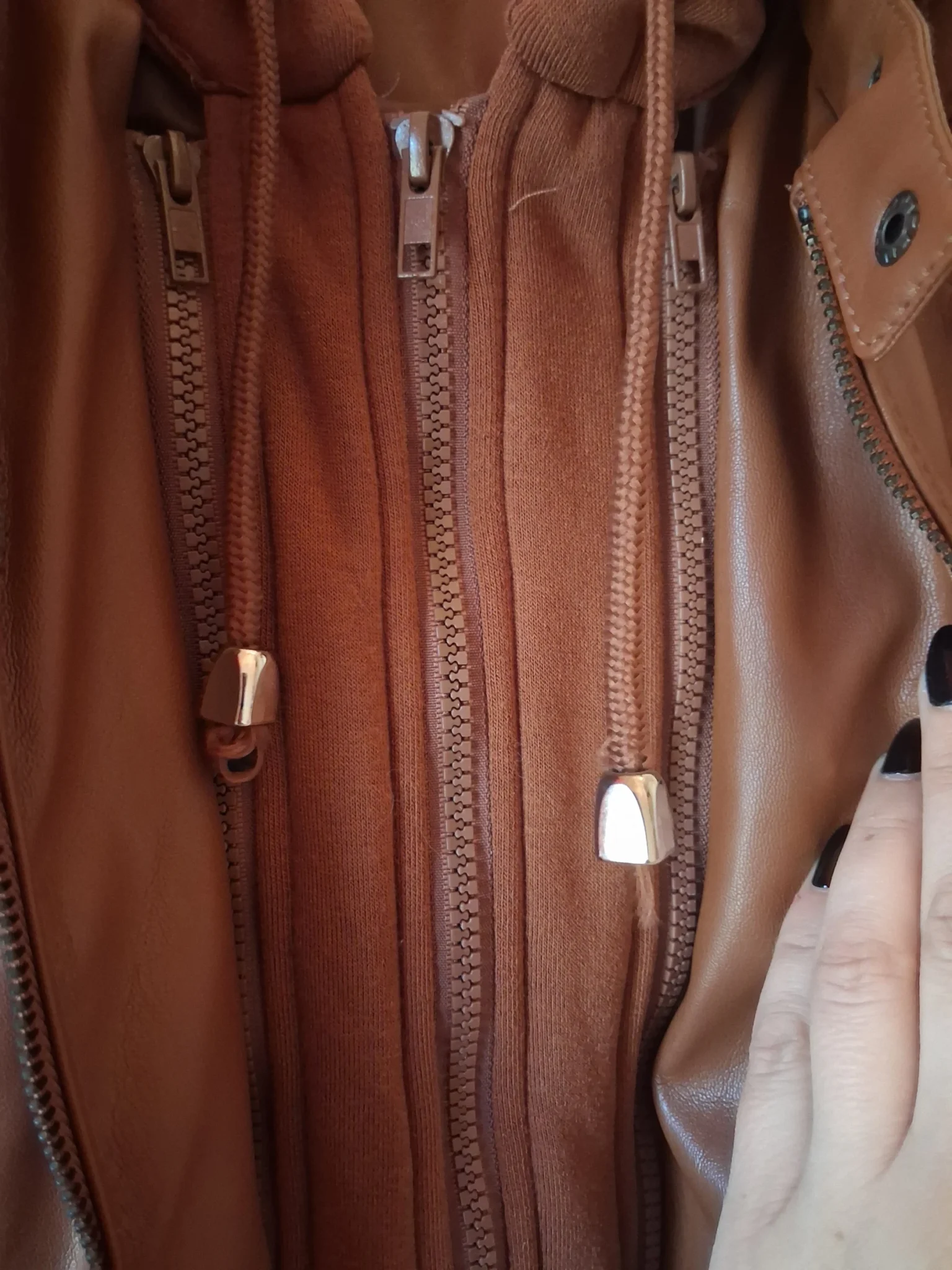 Image for Faux leather coat