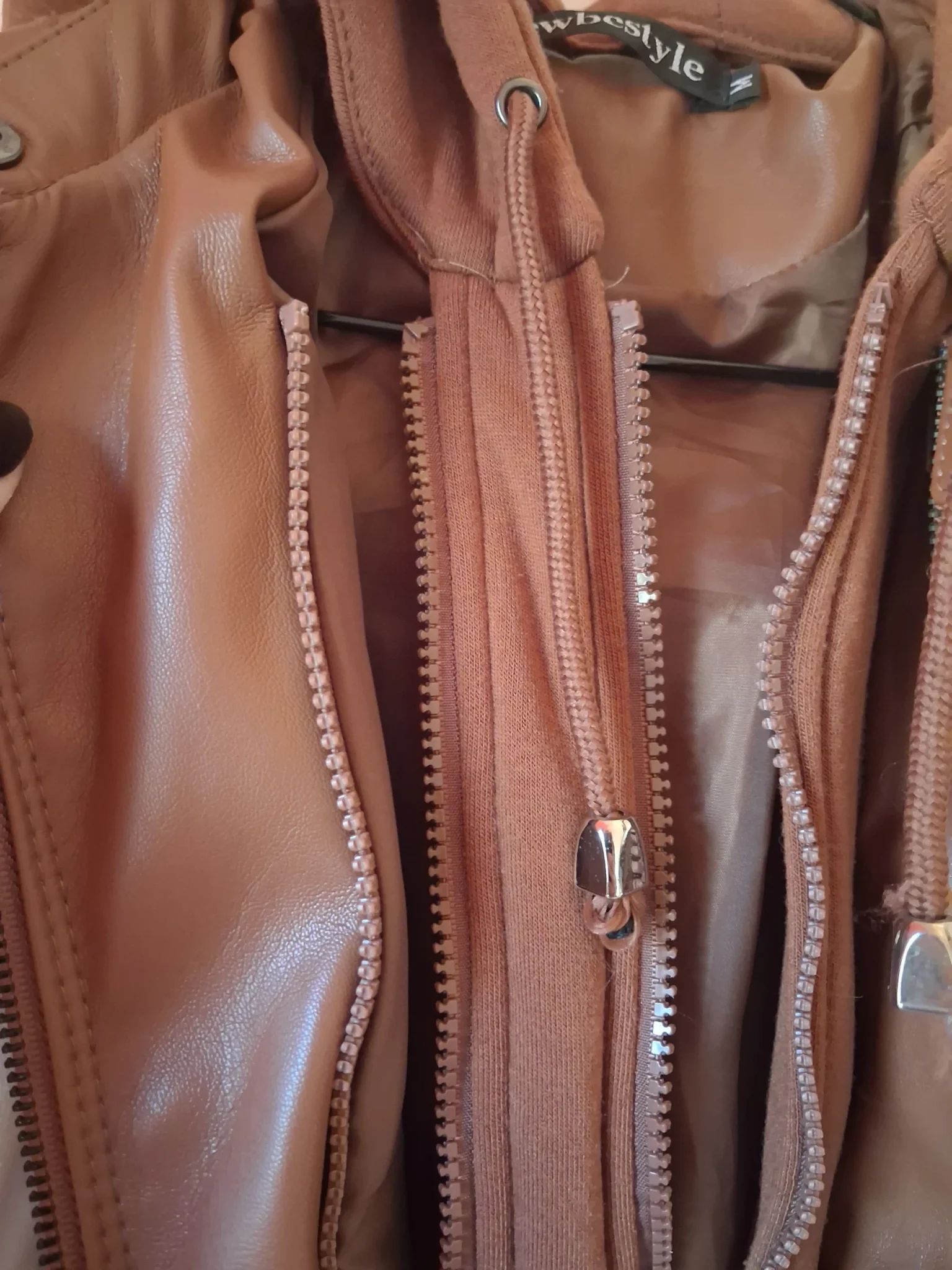 Image for Faux leather coat