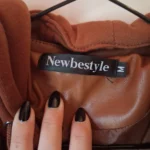 Thumbnail for Faux leather coat