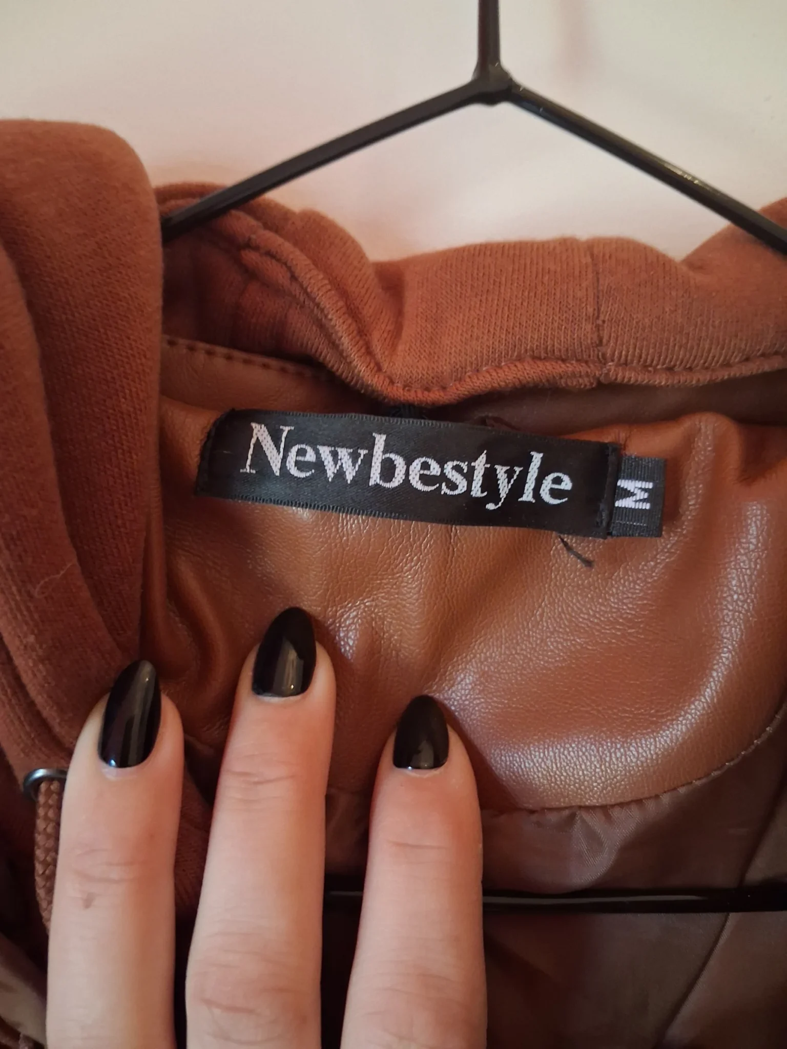 Image for Faux leather coat