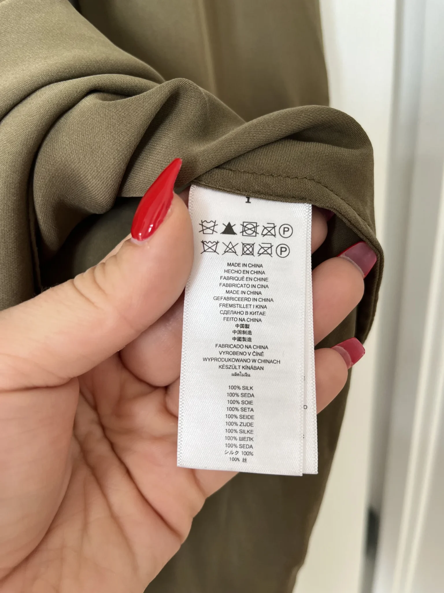Image for Michael Kors khaki silk dress size S