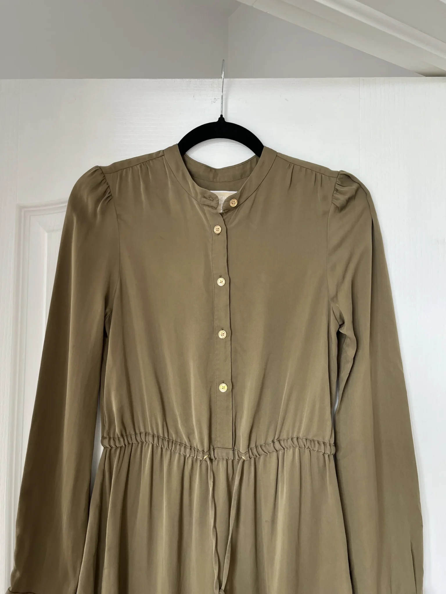 Image for Michael Kors khaki silk dress size S