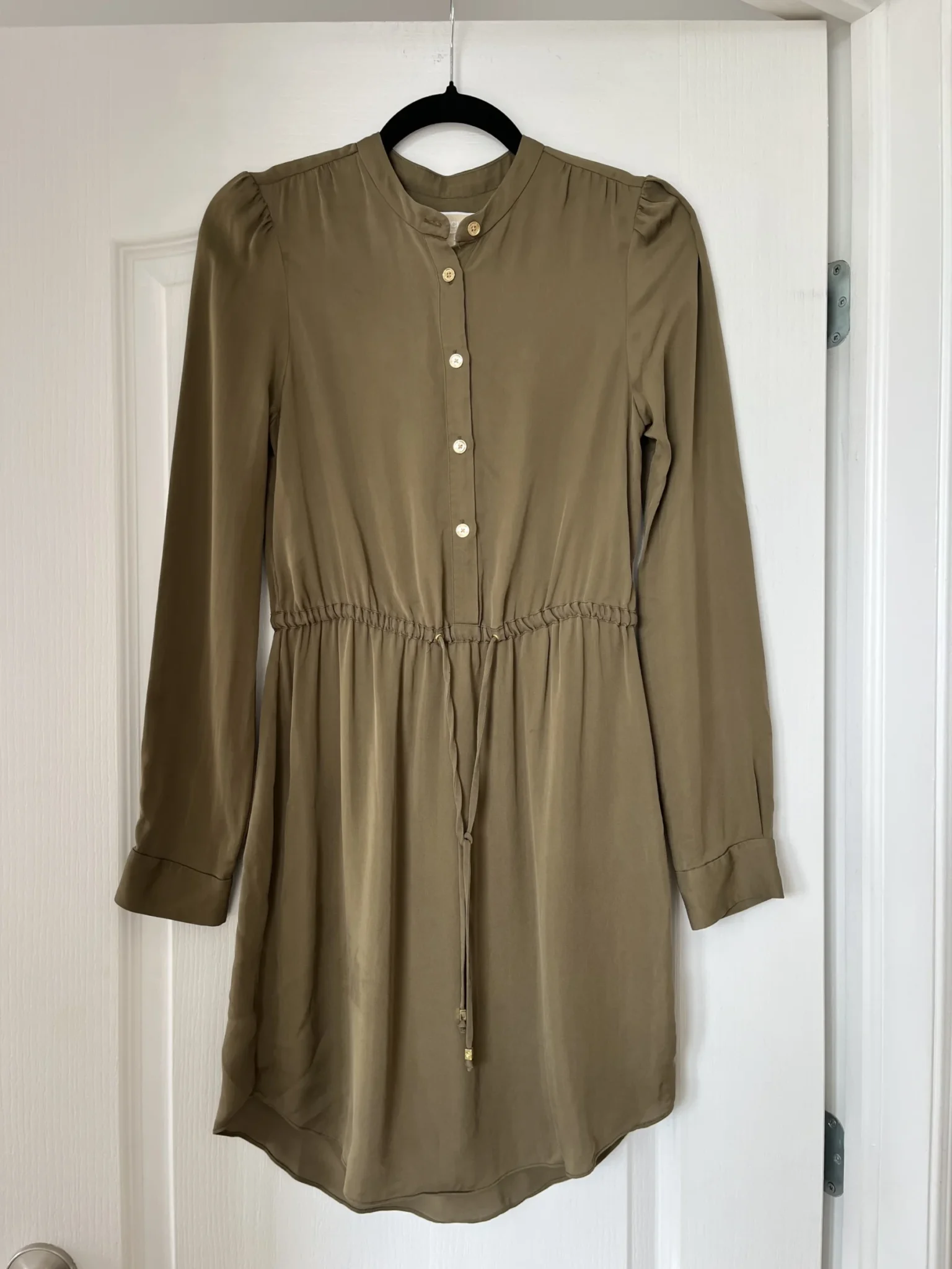 Image for Michael Kors khaki silk dress size S
