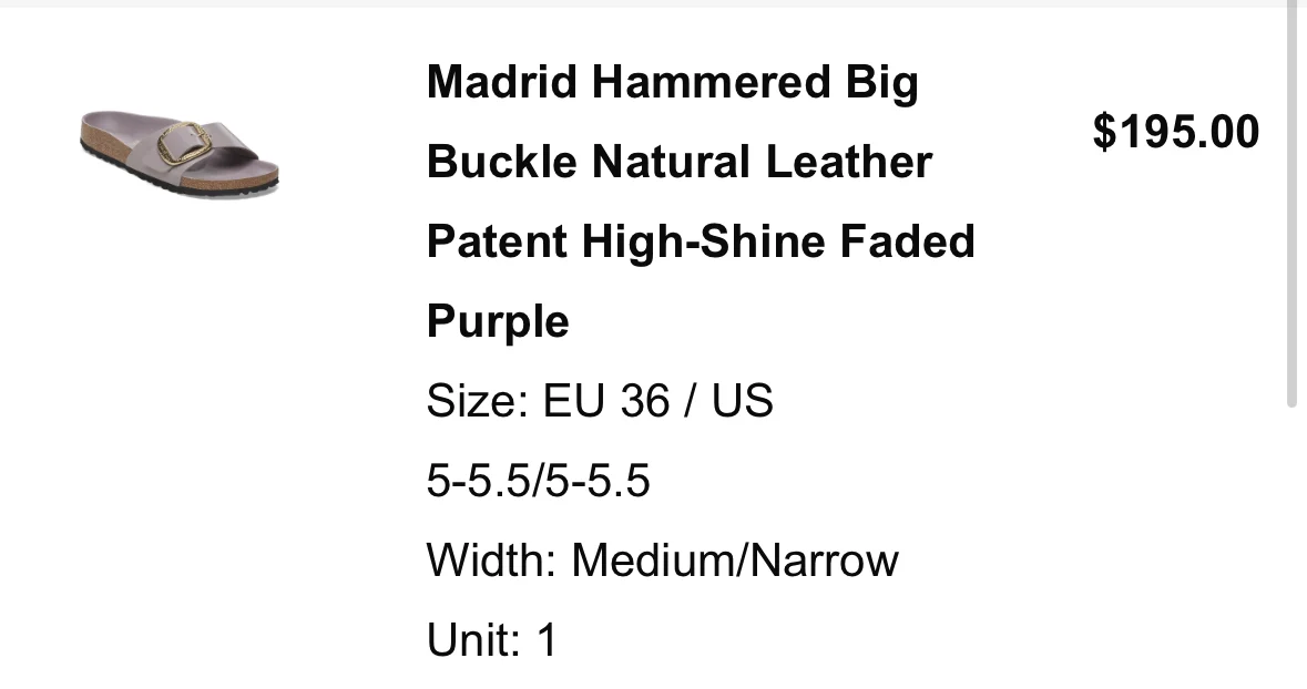 Image for Birkenstock Madrid Big Buckle 36