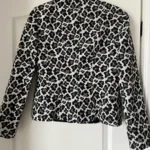 Thumbnail for Vintage black and white denim leopard jacket