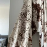 Thumbnail for Sandro brown and white lace and pattern blouse size 2