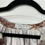 Thumbnail for Sandro brown and white lace and pattern blouse size 2