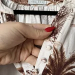 Thumbnail for Sandro brown and white lace and pattern blouse size 2