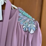 Thumbnail for Robe rose rétro perlée