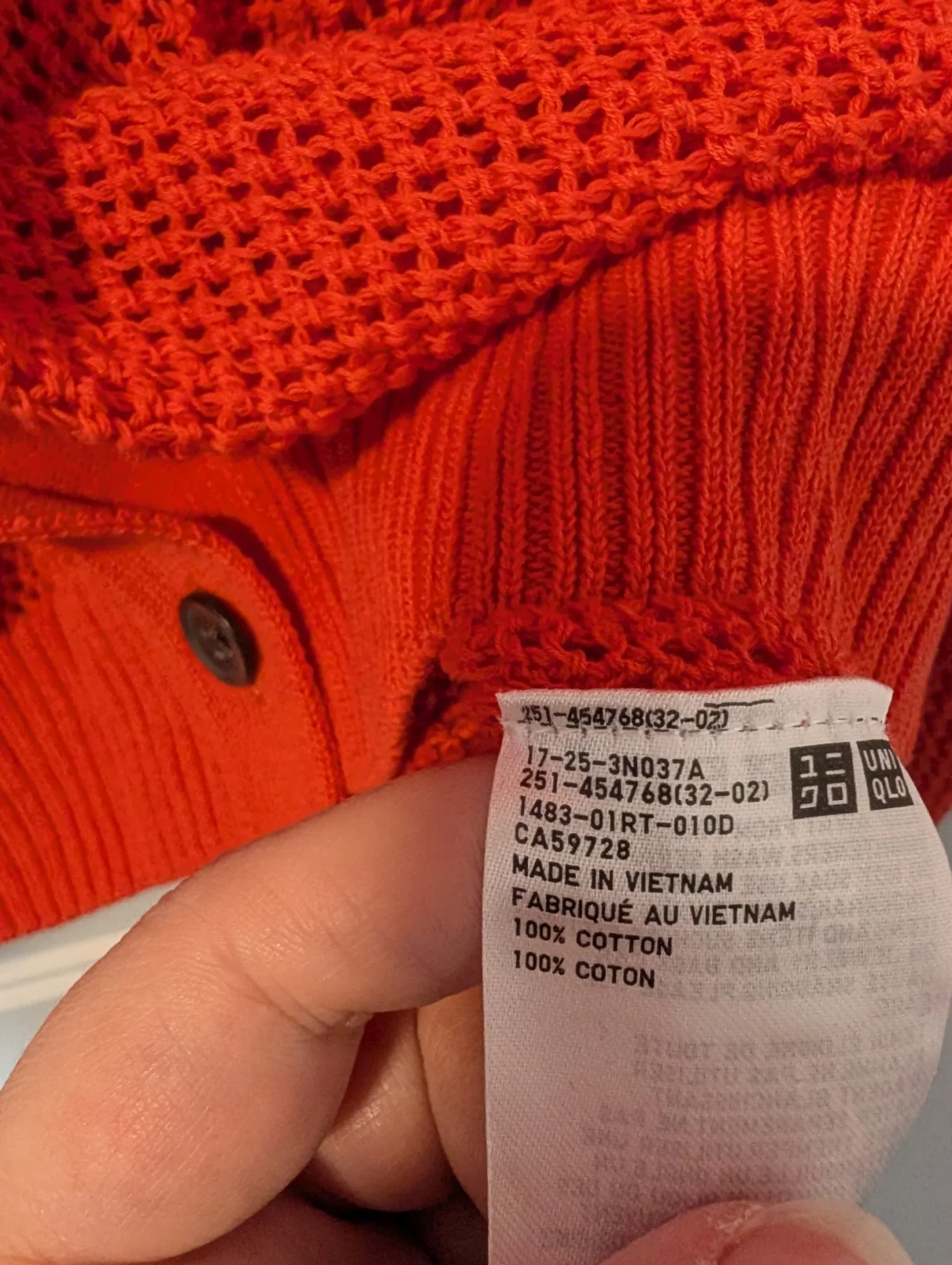 Image for Uniqlo/Cardigan en mesh Sz S