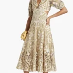 Featured thumbnail for Sandro brown and beige lace dress size 38