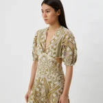 Thumbnail for Sandro brown and beige lace dress size 38