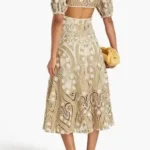 Thumbnail for Sandro brown and beige lace dress size 38