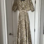 Thumbnail for Sandro brown and beige lace dress size 38