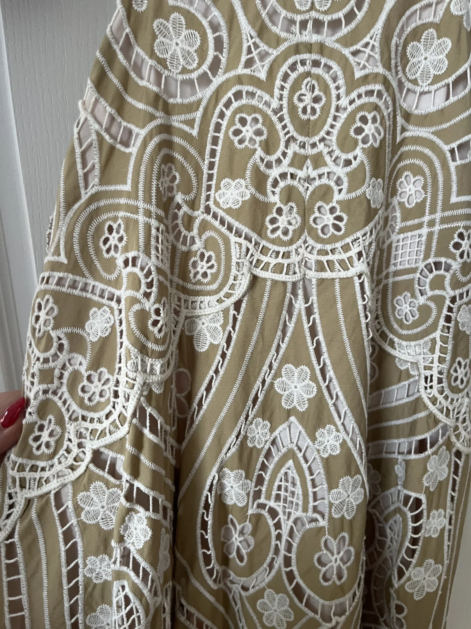 Image for Sandro brown and beige lace dress size 38