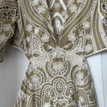 Thumbnail for Sandro brown and beige lace dress size 38