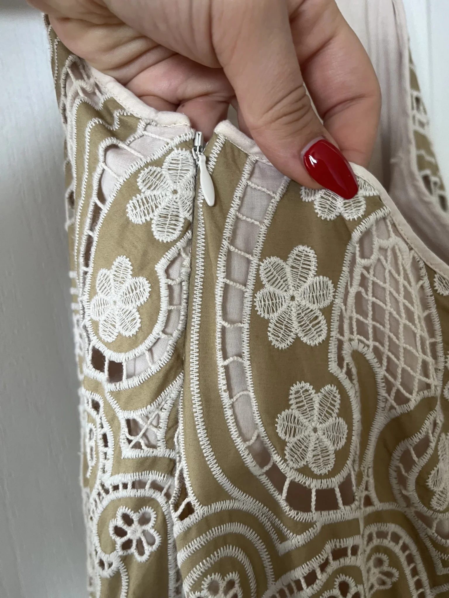 Image for Sandro brown and beige lace dress size 38