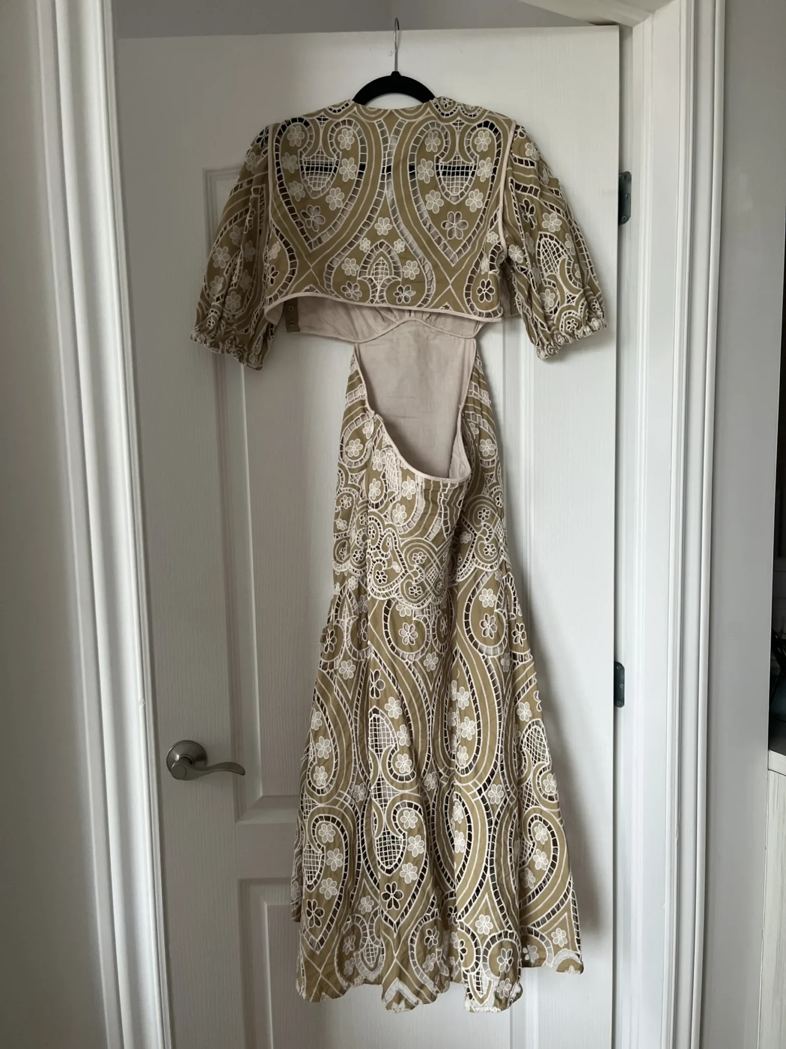 Image for Sandro brown and beige lace dress size 38
