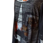 Thumbnail for MICHAEL TYLER – Tunique robe courte noire à multiples couches – Taille L