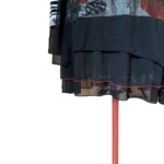 Thumbnail for MICHAEL TYLER – Tunique robe courte noire à multiples couches – Taille L