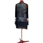 Thumbnail for MICHAEL TYLER – Tunique robe courte noire à multiples couches – Taille L