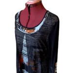 Thumbnail for MICHAEL TYLER – Tunique robe courte noire à multiples couches – Taille L