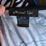 Thumbnail for MICHAEL TYLER – Tunique robe courte noire à multiples couches – Taille L