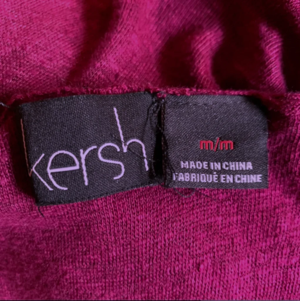 Image for Kersh – Tunique sans manches en lin bordeaux semi-transparente avec lien corde – Taille M