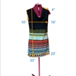 Thumbnail for Marie Claire – Robe / tunique sans manches à motif noir et orange – Taille M