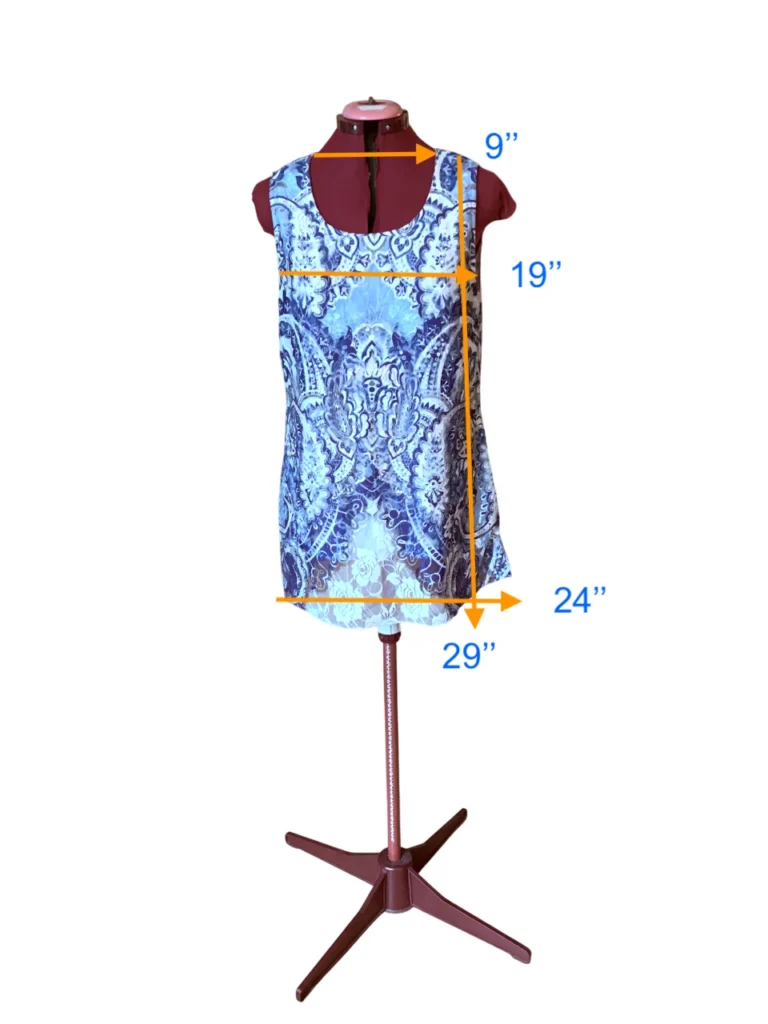 Image for Le Grenier – Tunique sans manches à superpositions en dentelle bleue et blanche – Taille L