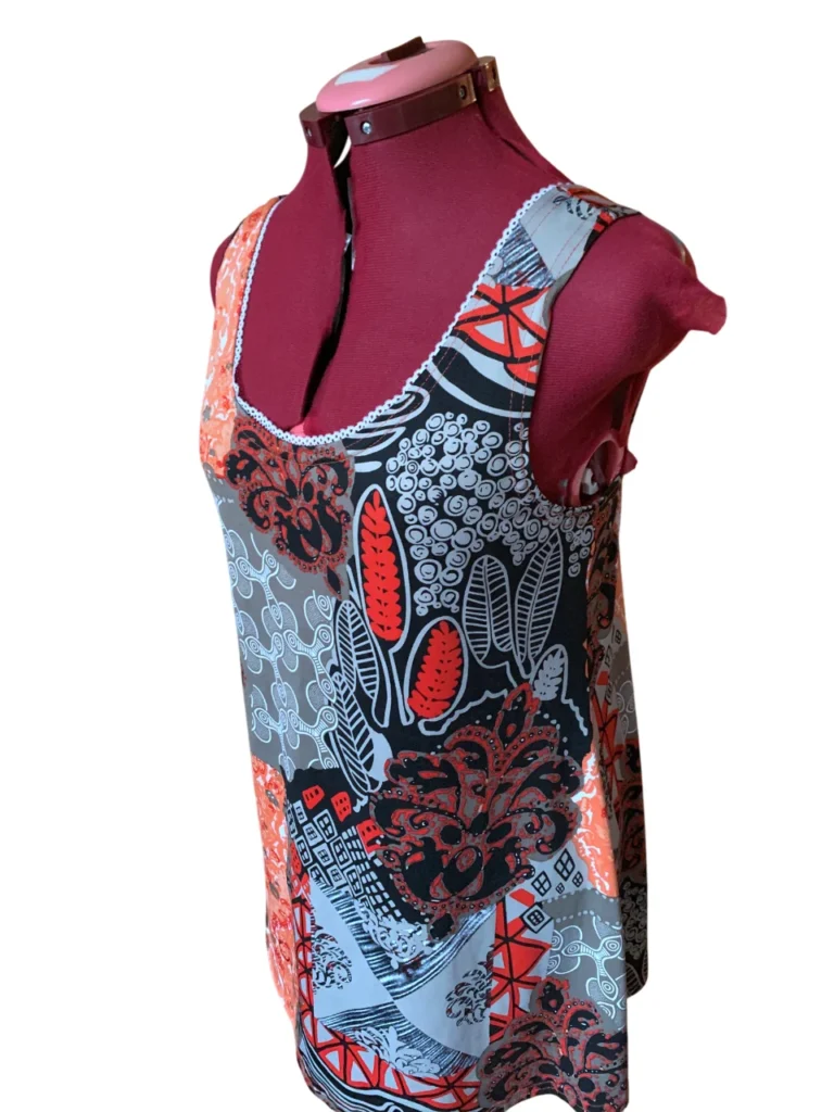 Image for Gitane (Canada) – Robe sans manches patchwork coloré – Taille L