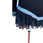 Thumbnail for Kaktus – Tunique / robe noire à manches longues avec superposition et motif abstrait – Taille S