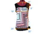 Thumbnail for San Francisco – Tunique sans manches vintage à motif géométrique – Taille XL