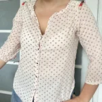 Thumbnail for Light pink patterned shirt Maison Scotch size 2