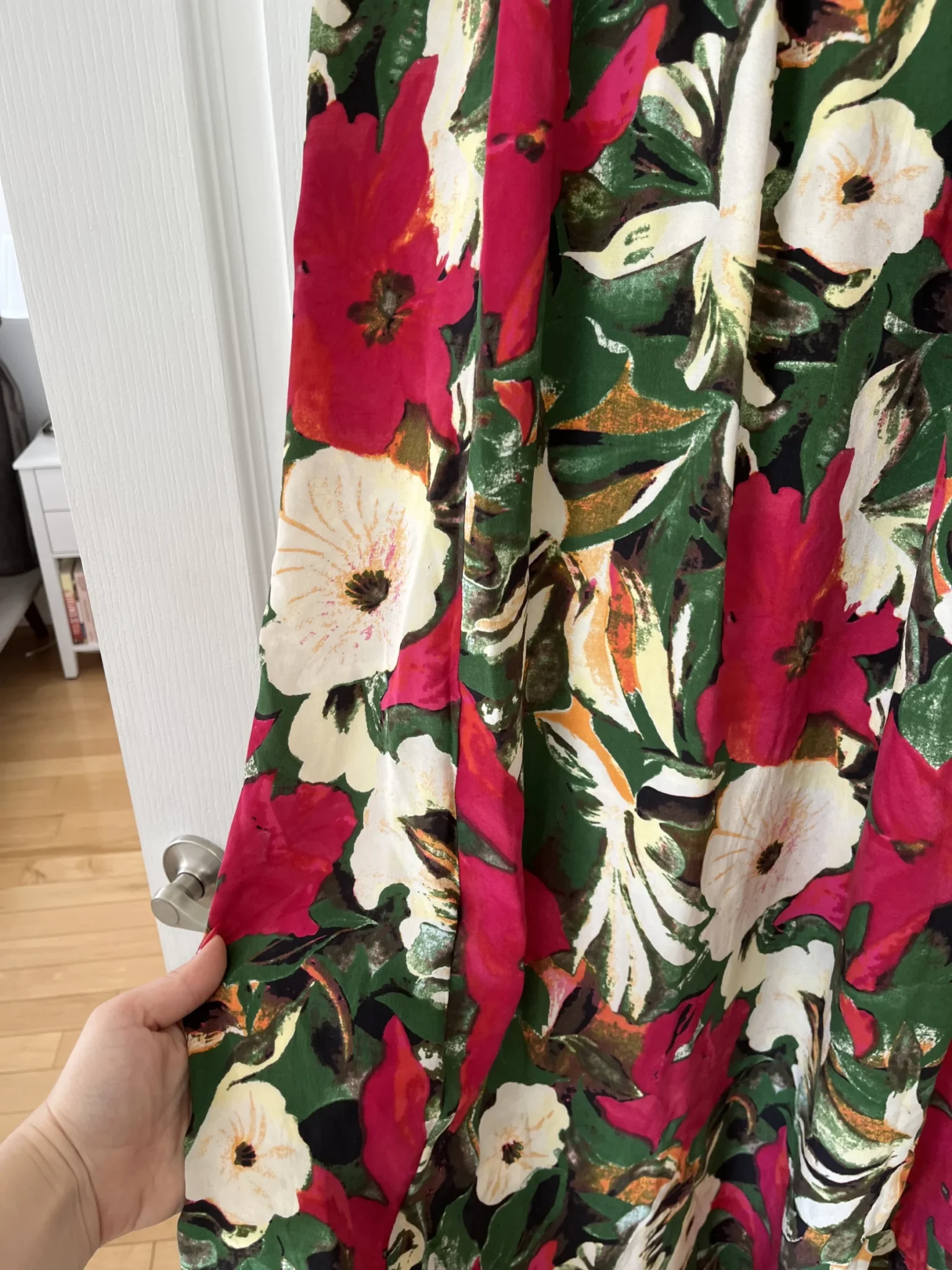 Image for Wilfred dress in silk, size S, floral motifs