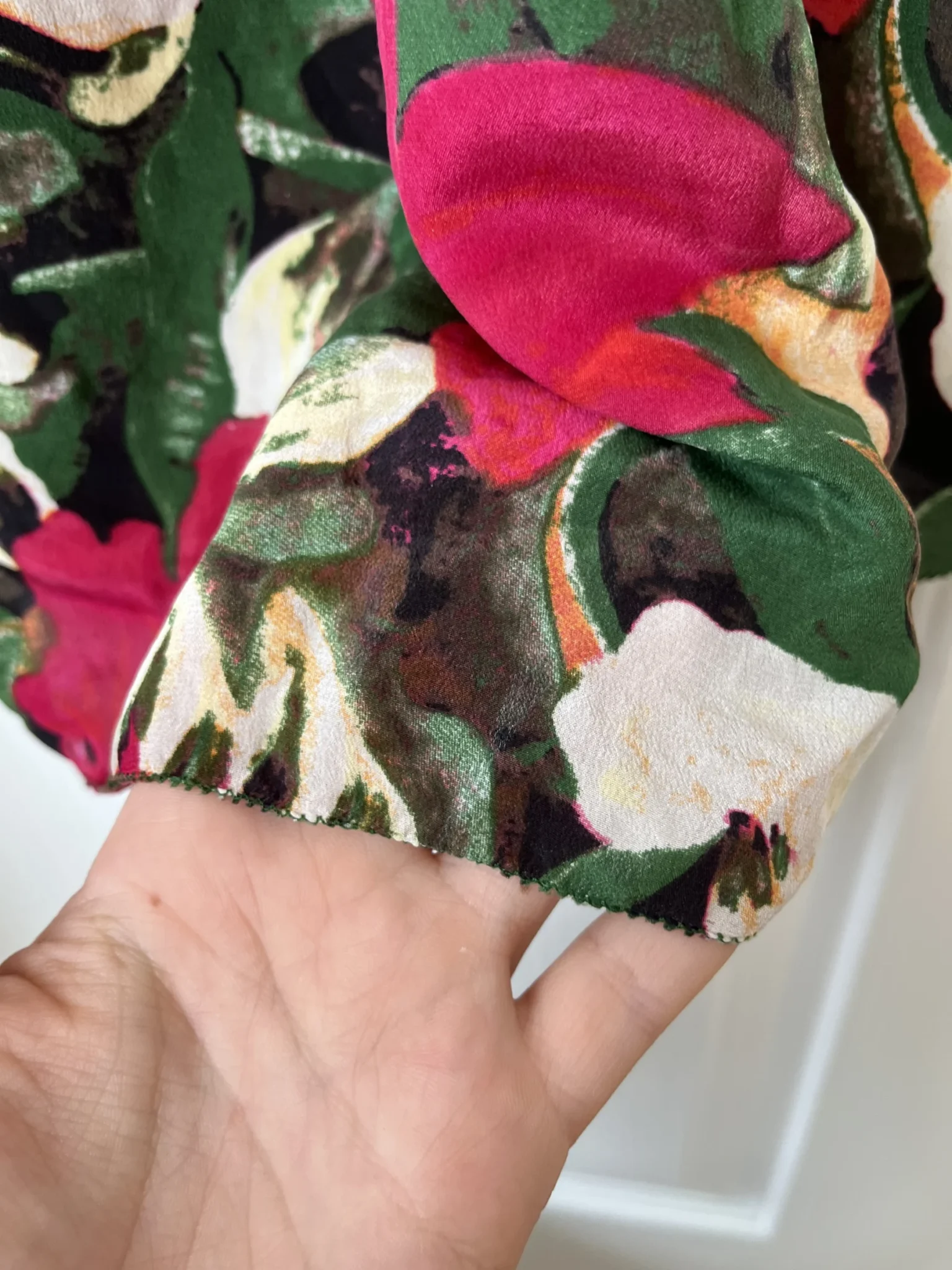 Image for Wilfred dress in silk, size S, floral motifs