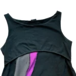 Thumbnail for Eve Lavoie – Robe tunique courte noire à imprimé arbres rose et gris – Taille M