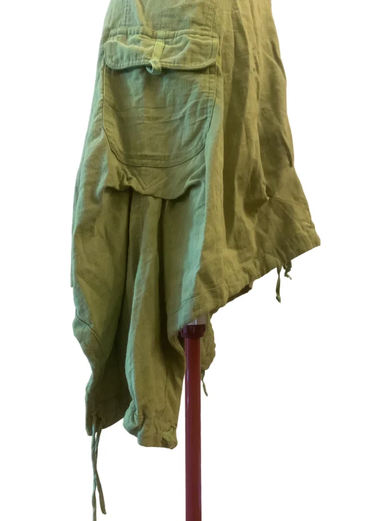 Image for Iguane Création – Robe midi bohème verte en lin transformable – Taille 2