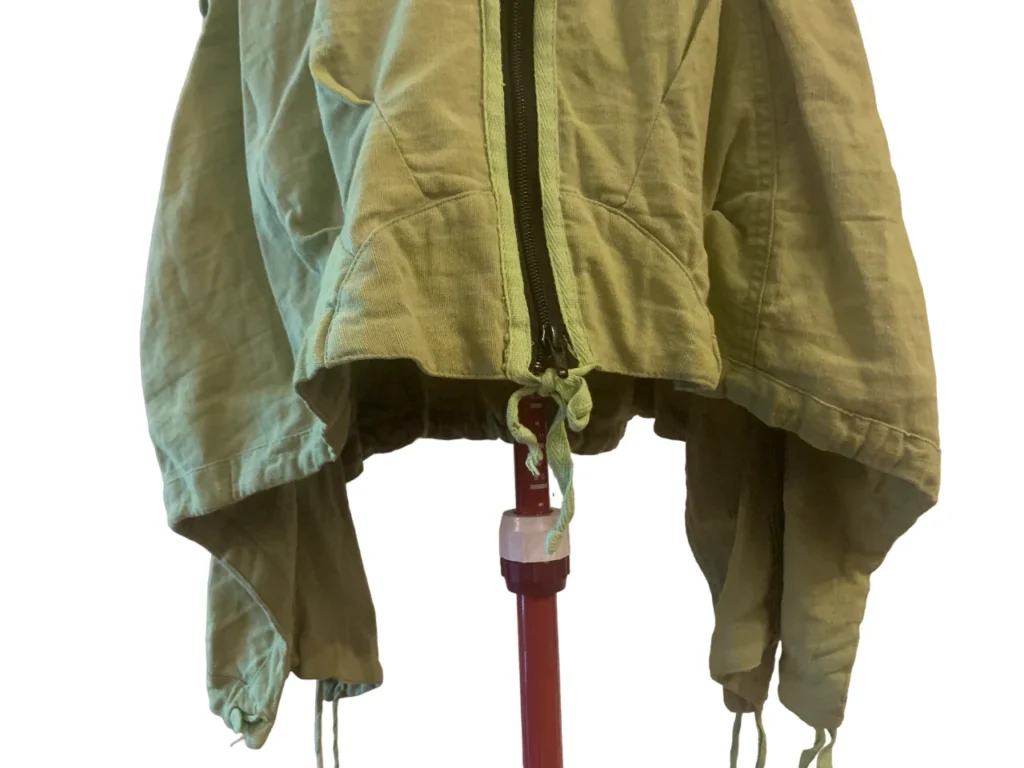 Image for Iguane Création – Robe midi bohème verte en lin transformable – Taille 2