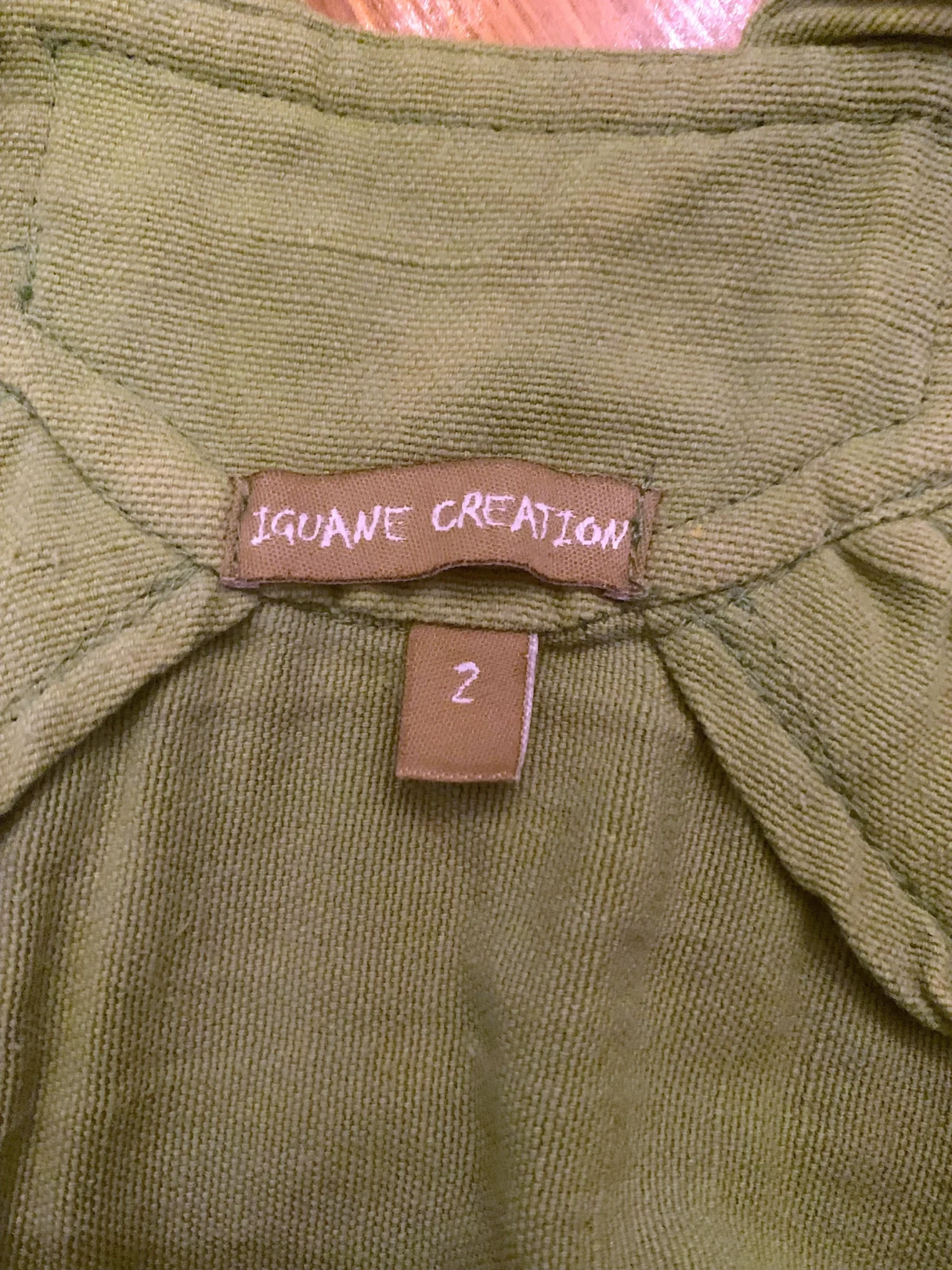 Image for Iguane Création – Robe midi bohème verte en lin transformable – Taille 2
