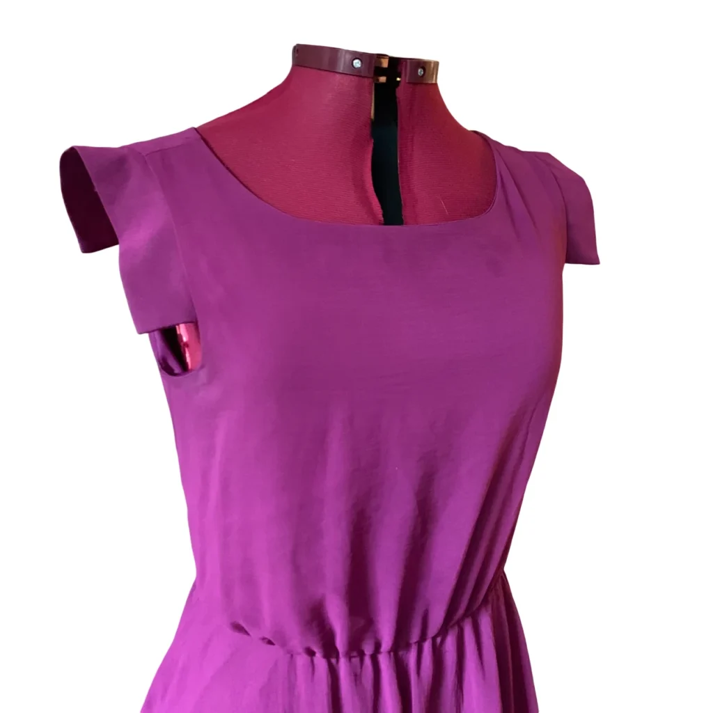 Image for Twik – Robe midi asymétrique fuchsia (ourlet hi-low) – Taille M