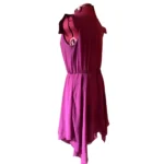 Thumbnail for Twik – Robe midi asymétrique fuchsia (ourlet hi-low) – Taille M