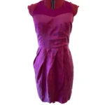 Featured thumbnail for Maison – Robe courte rose en soie effet plissé – Taille L