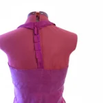 Thumbnail for Maison – Robe courte rose en soie effet plissé – Taille L